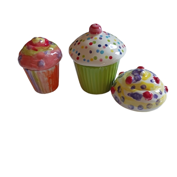 t cabells too Accents Cupcakes Small Canister Set Of 2 Poshmark